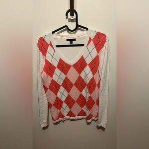 Tommy Hilfiger Pink Argyle Jumper